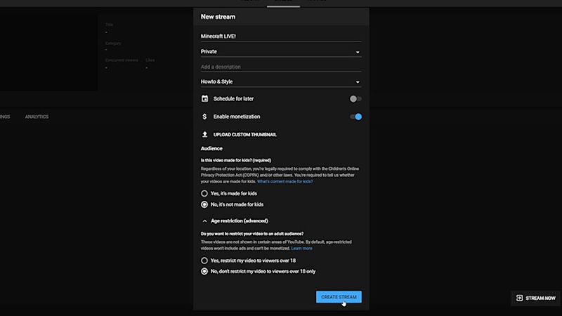 YT-Stream-Settings