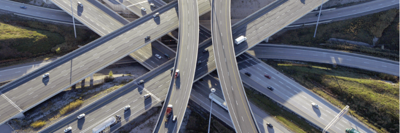 Birds eye view of Highway 407 ETR