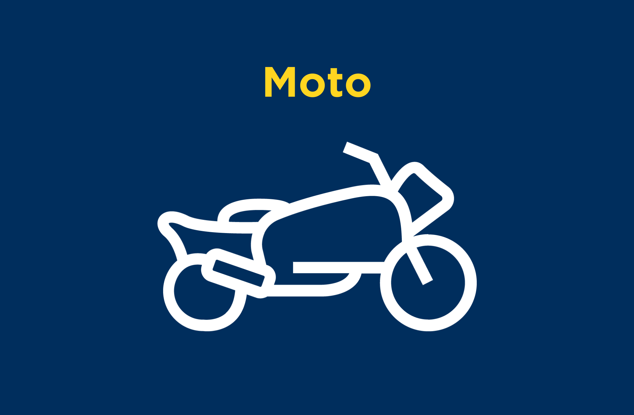 Blue motorcycle icon on a white background