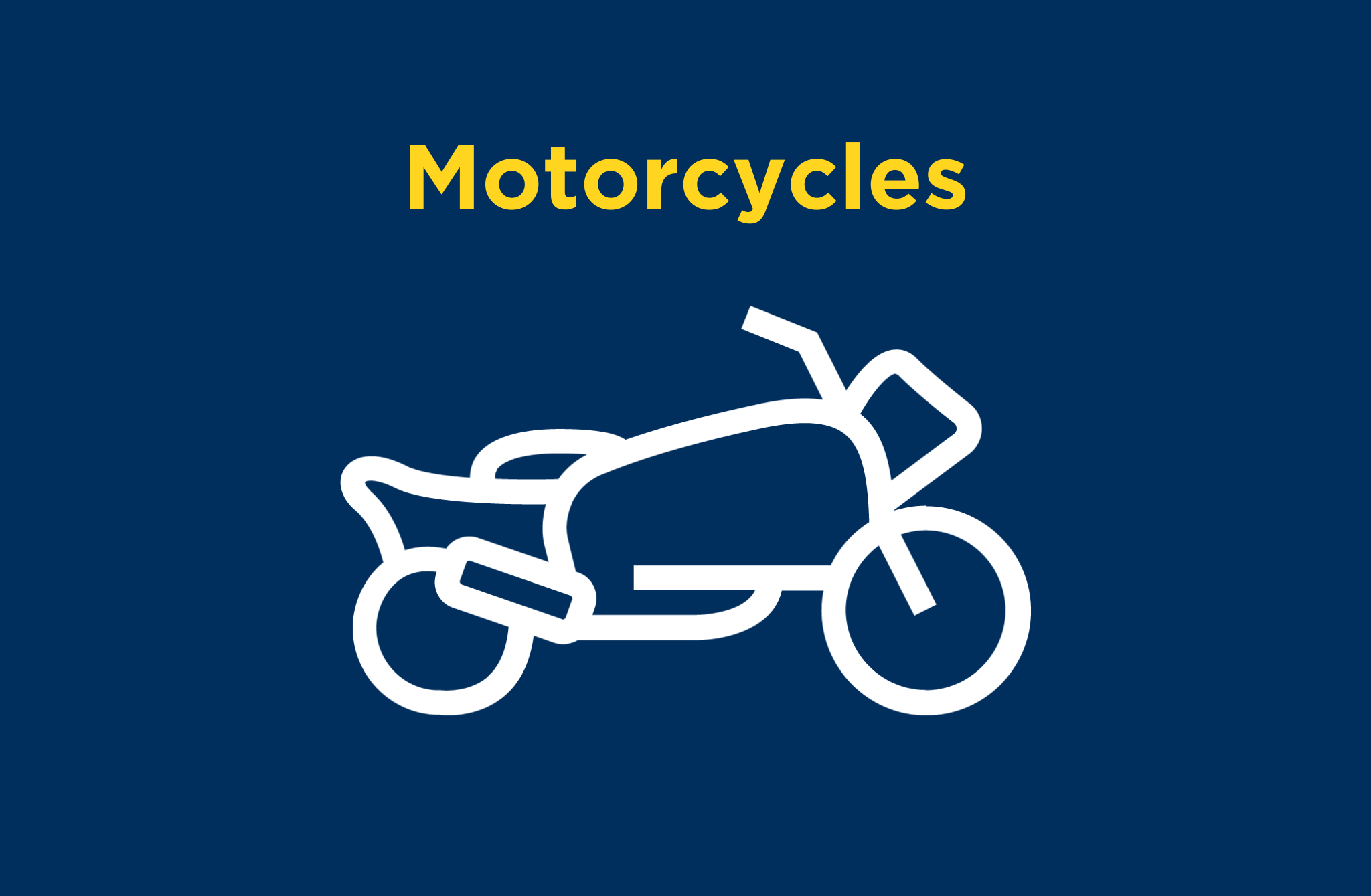 Blue motorcycle icon on a white background