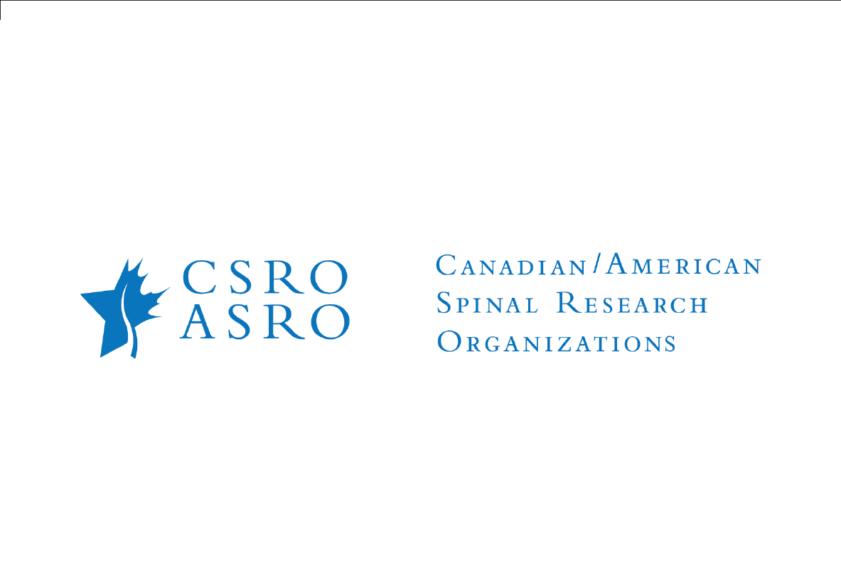 Blue CSRO logo: Canadian/American Spinal Research Organizations