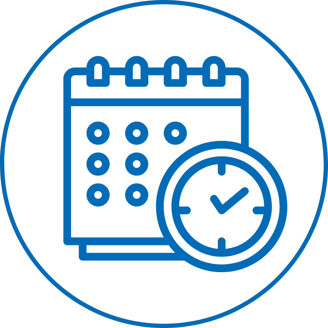 Travel any day any time icon