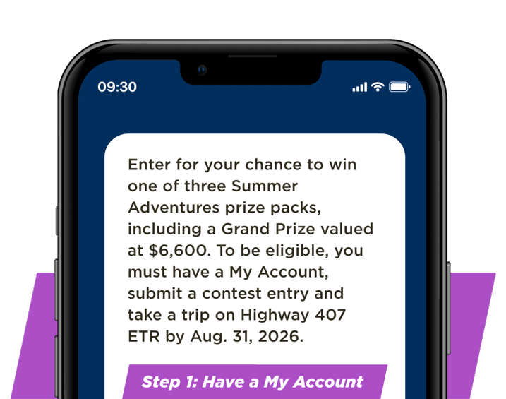 My Account Contest step 2