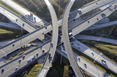 Bird's eye view of Highway 407 ETR.