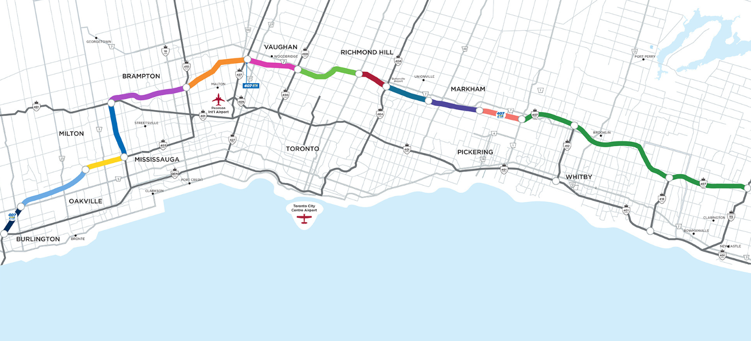 Highway 407 ETR vs Highway 407 MAP