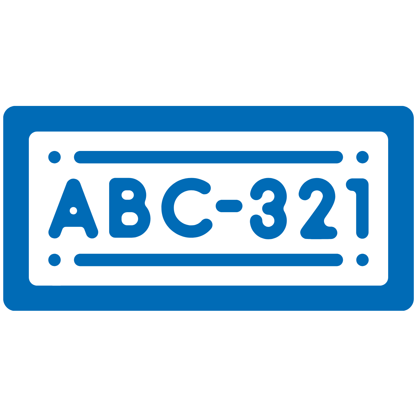 license plate icon