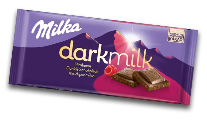 Produktbild Milka darkmilk Himbeer