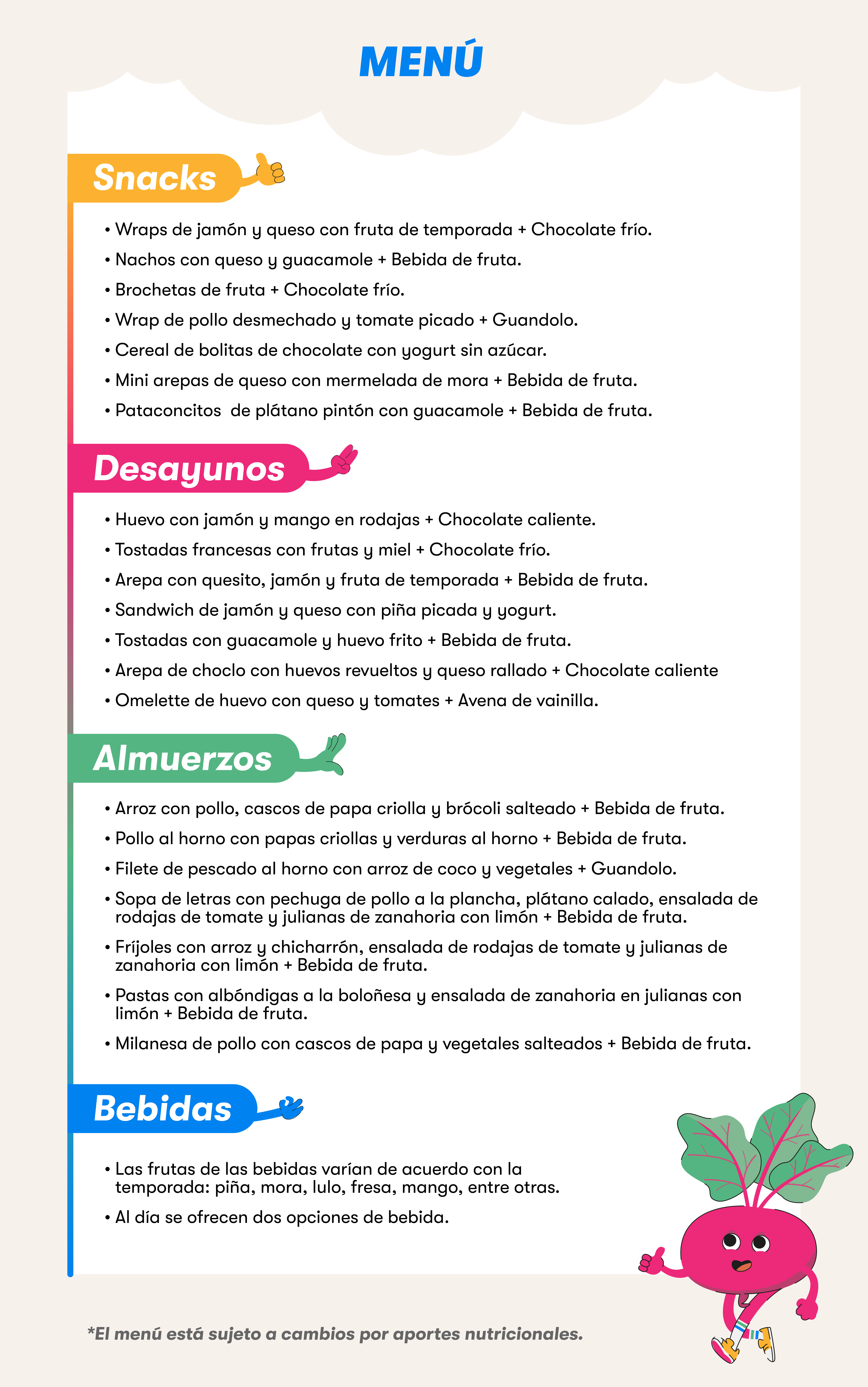 menú
