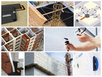 Collage of Necoflex construction products