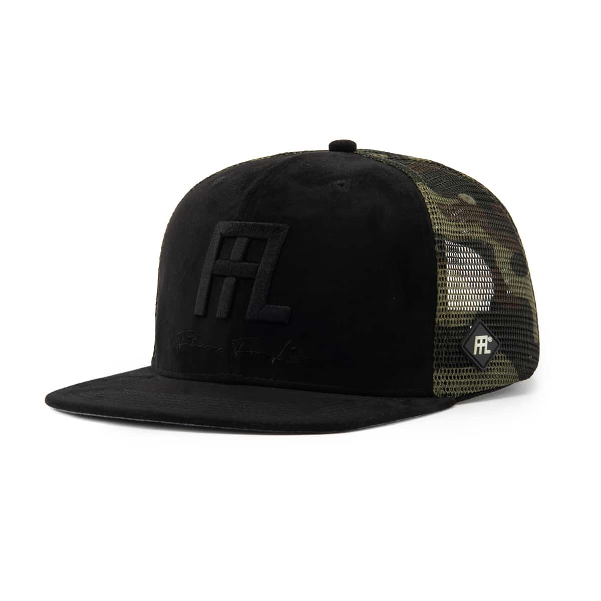 FFL BLACK AND CAMO FLAT CAP