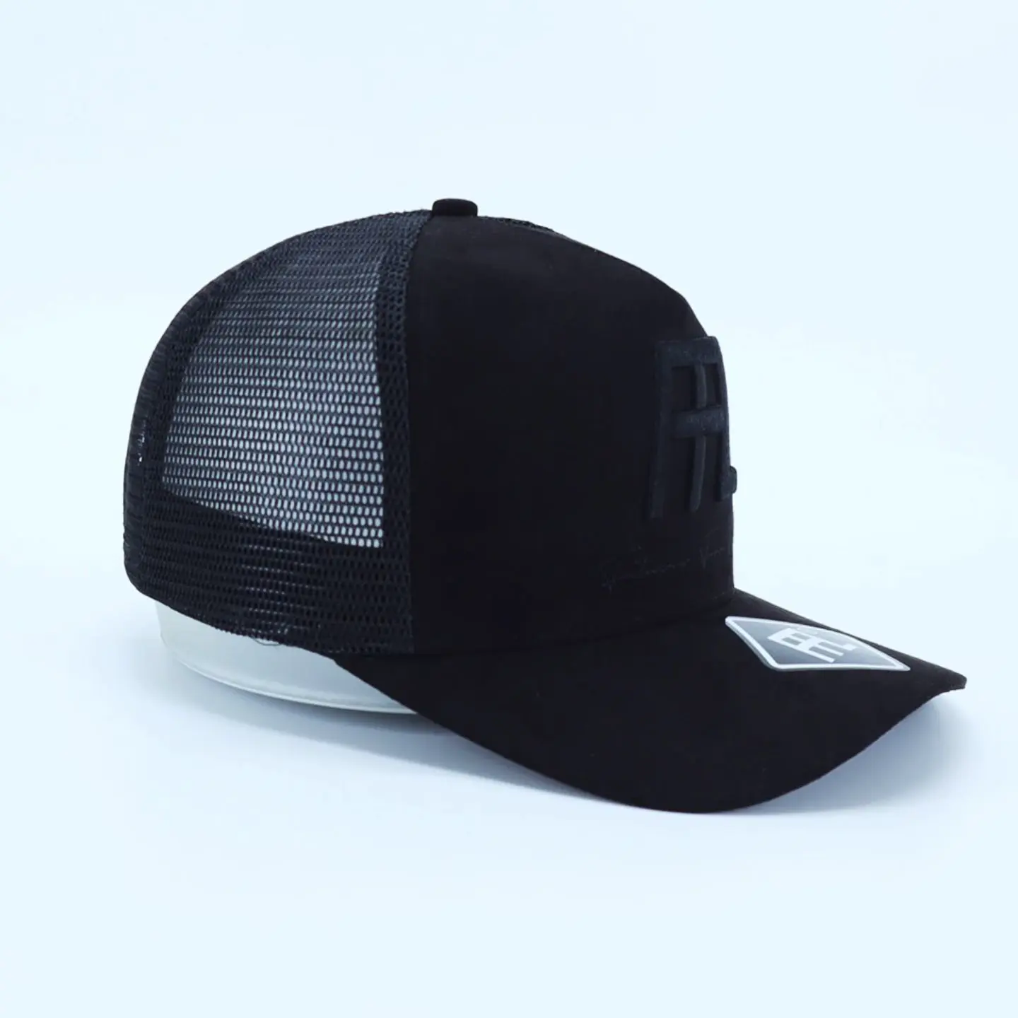 FFL ALL BLACK TRUCKER CAP