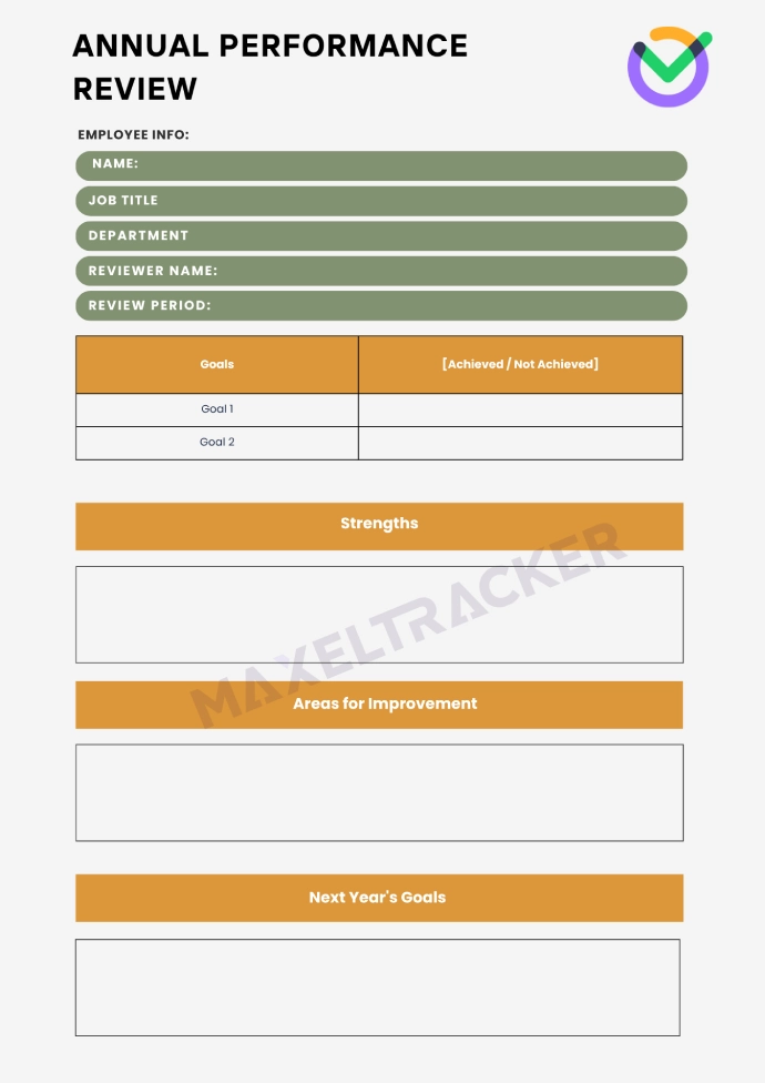 Annual Performance Review Template