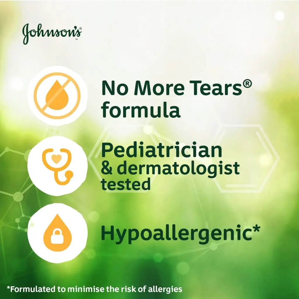 No More Tears® formula, Pediatrician & dermatologist tested, Hypoallergenic*