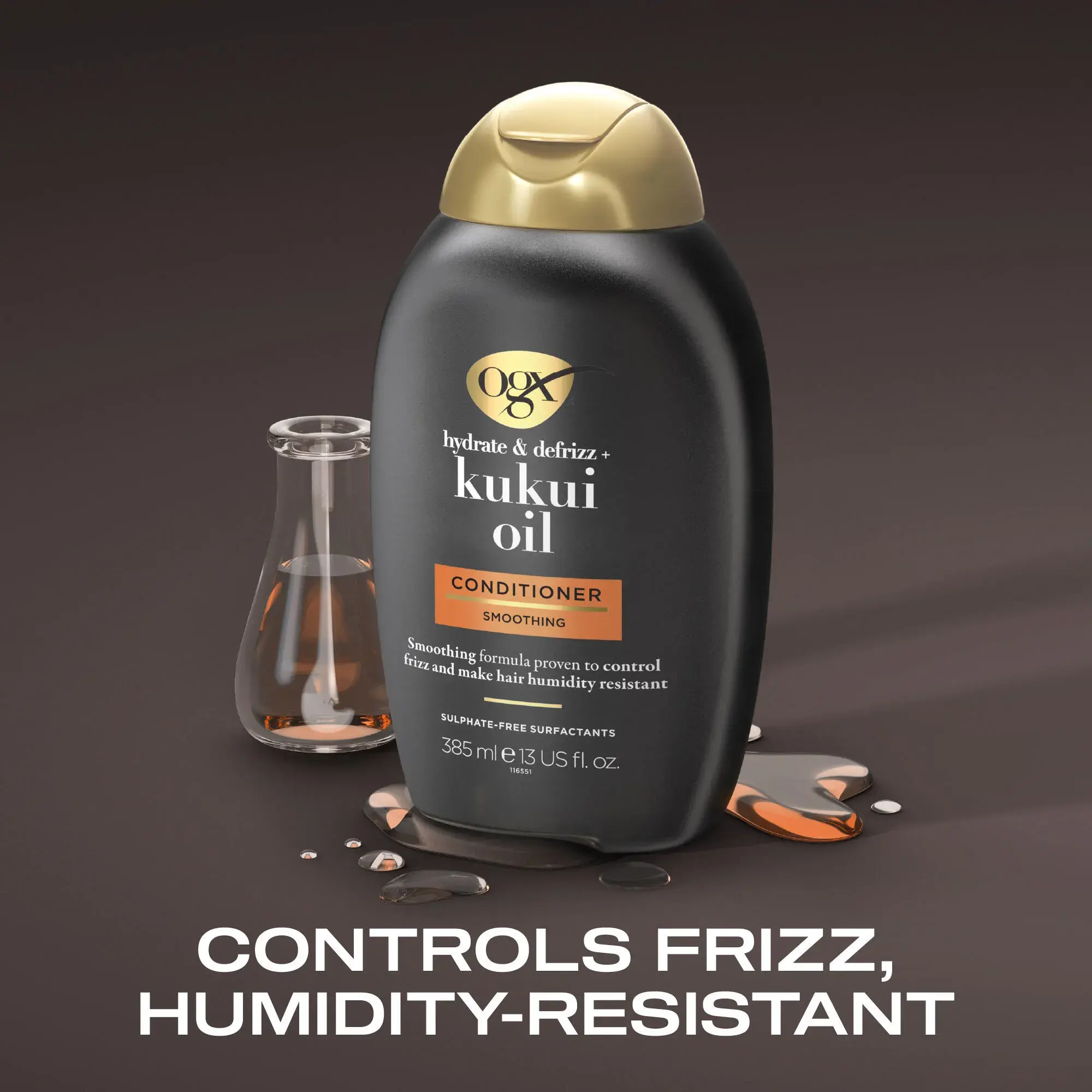 OGX Hydrate & Defrizz+ Kukui Oil Conditioner 385ml OGX Hydrate & Defrizz+ Kukui Oil Conditioner 385ml