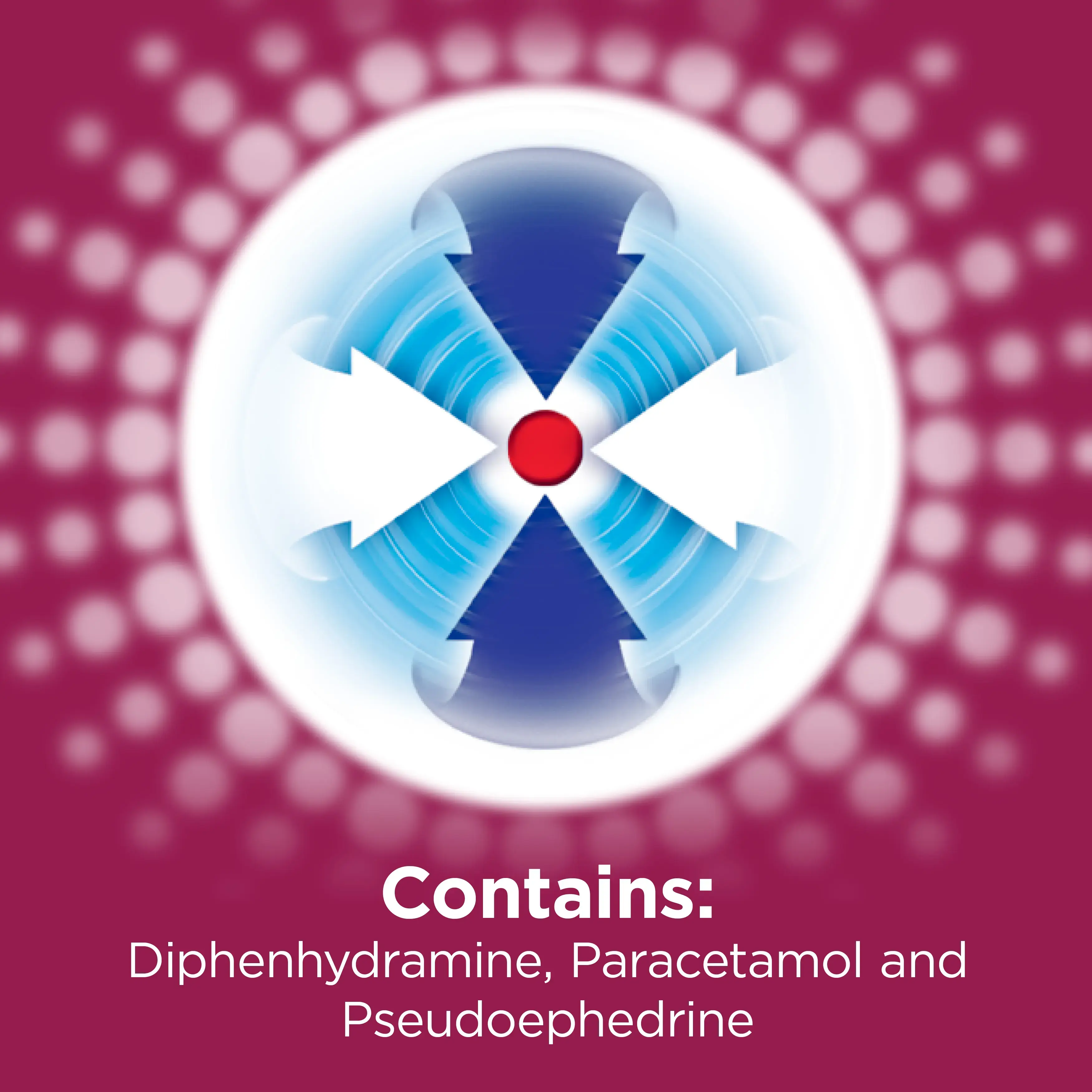 Image listing the active ingredients Benylin 4 Flu tablets - Flu Relief Medicine contains