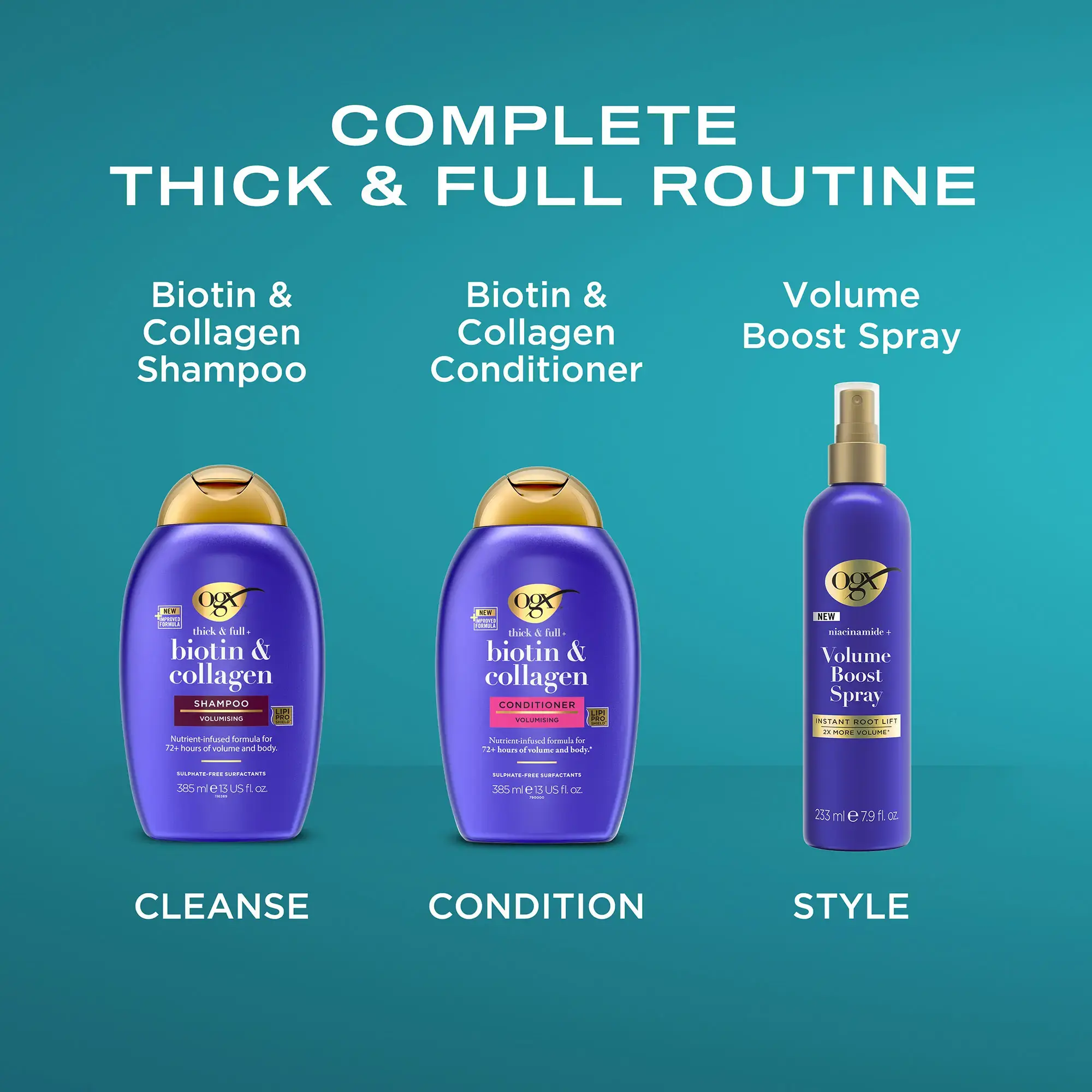 OGX Biotin & Collagen Niacinamide + Volume Boost Spray 233ml | OGX® Beauty