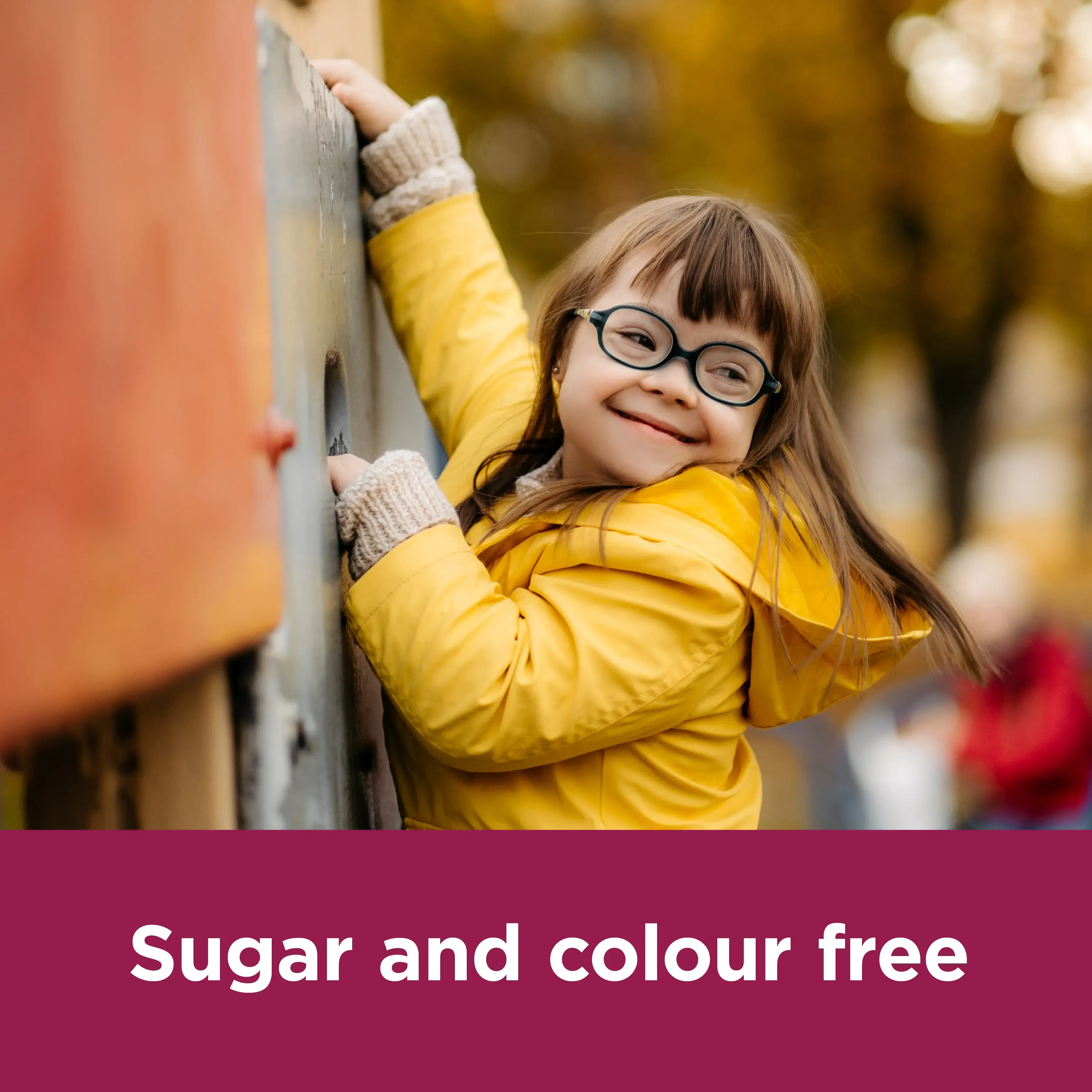 Image showing a girl with the claim: sugar and colour free