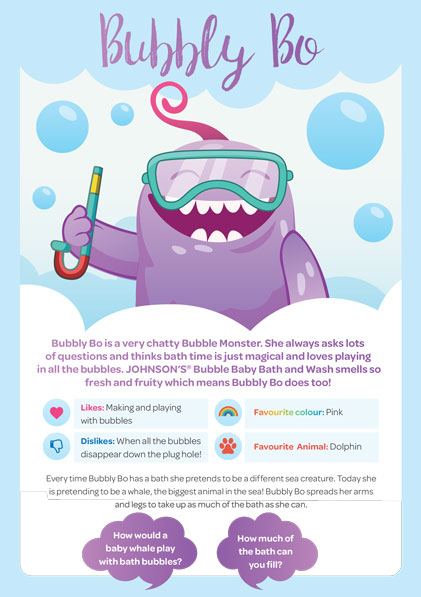 JOHNSON’S® Bubble Baby Bath & Wash Bubble Monster - Bubble Bo