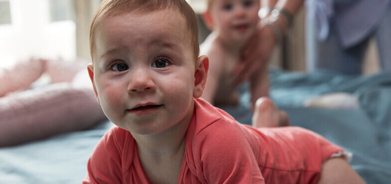 toddler crawling red outfit