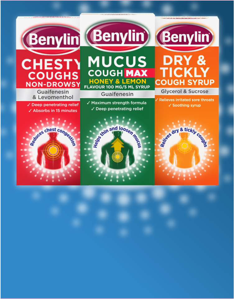 Benylin® Chesty Non Drowsy, Mucus Cough and Dry and Tickly images