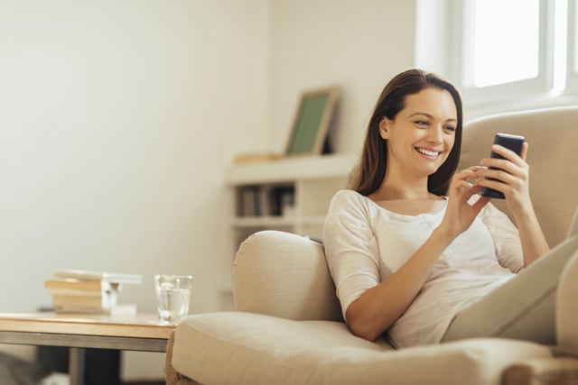 Woman using a smart phone