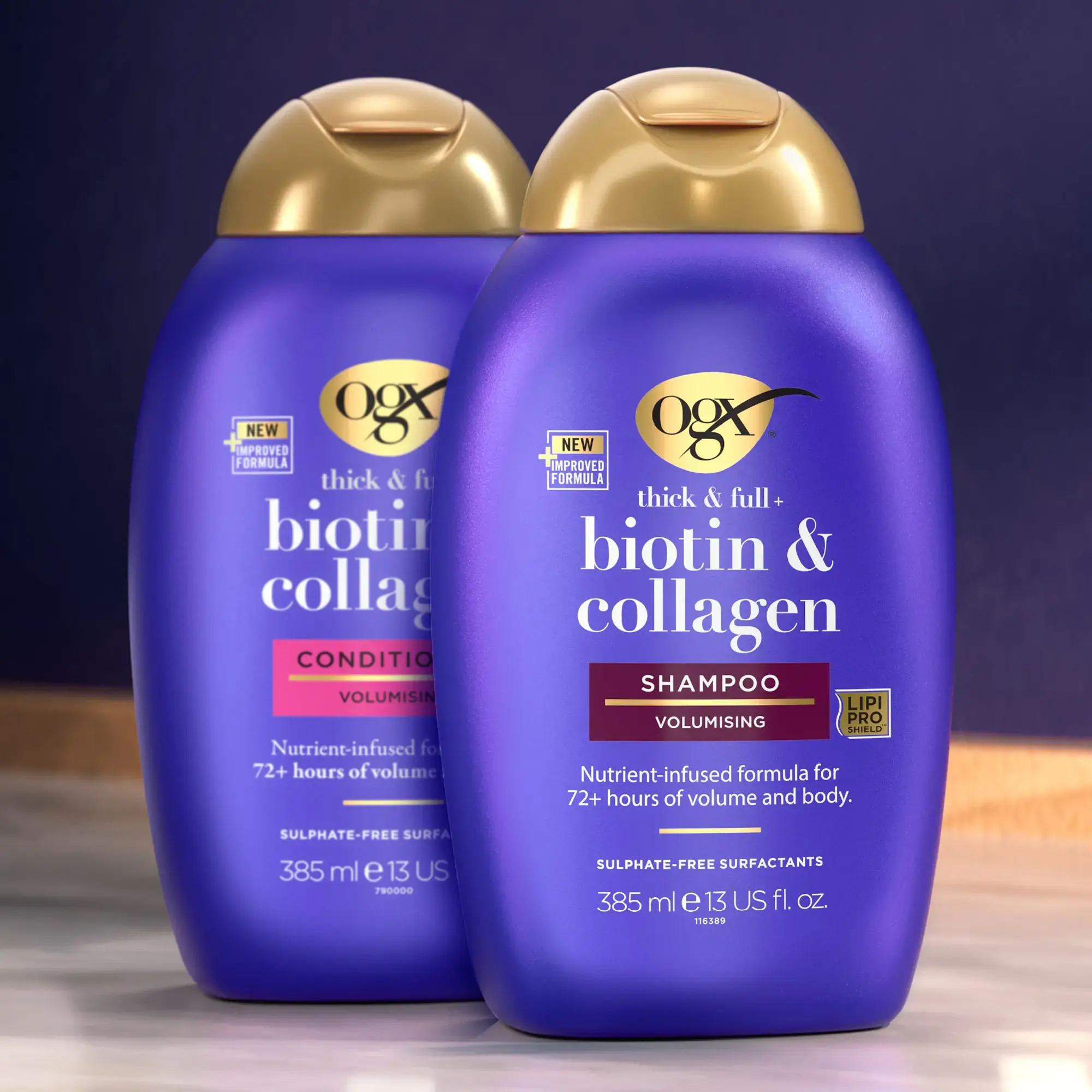 OGX Thick & Full+ Biotin & Collagen  Shampoo 385ml | OGX® Beauty