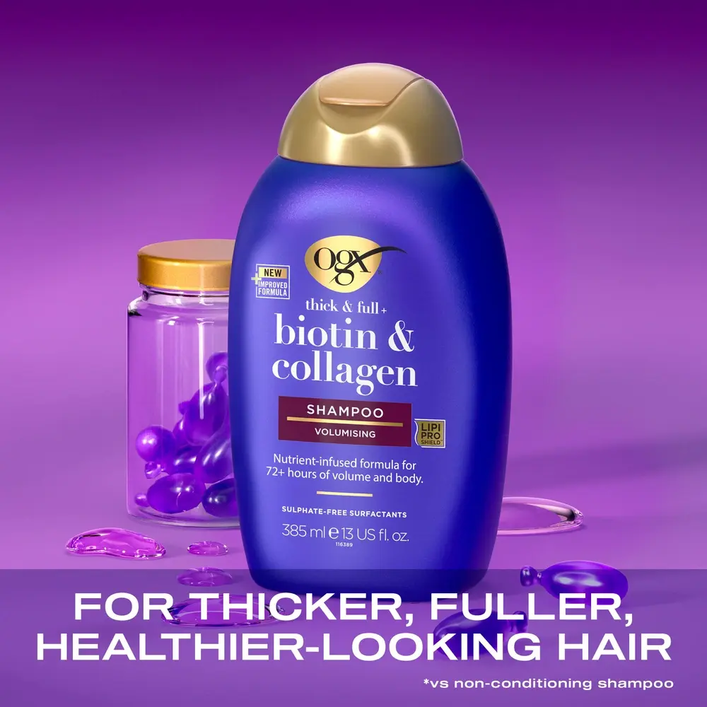 OGX Thick & Full+ Biotin & Collagen  Shampoo 385ml | OGX® Beauty