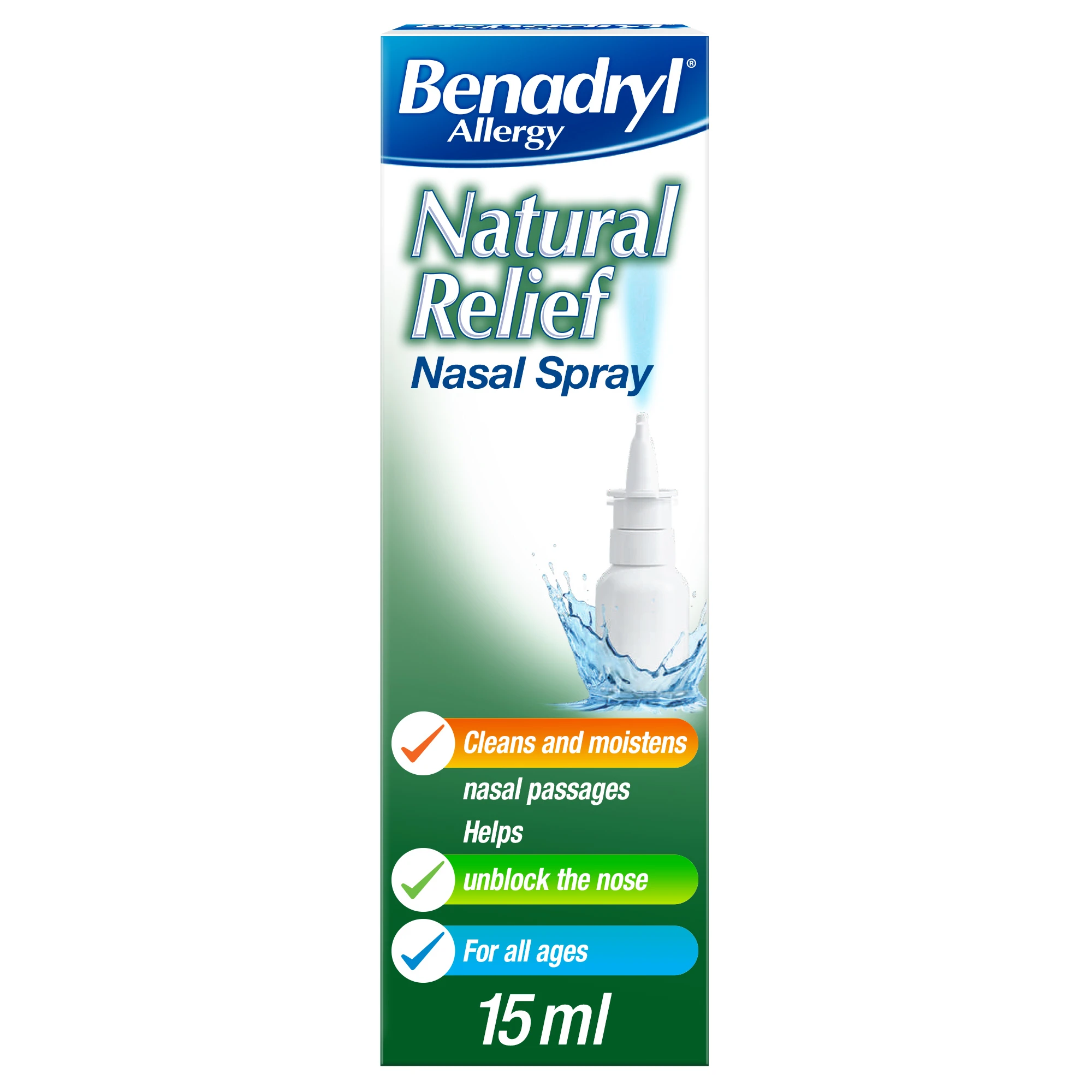 BENADRYL® Allergy Natural Relief Nasal Spray