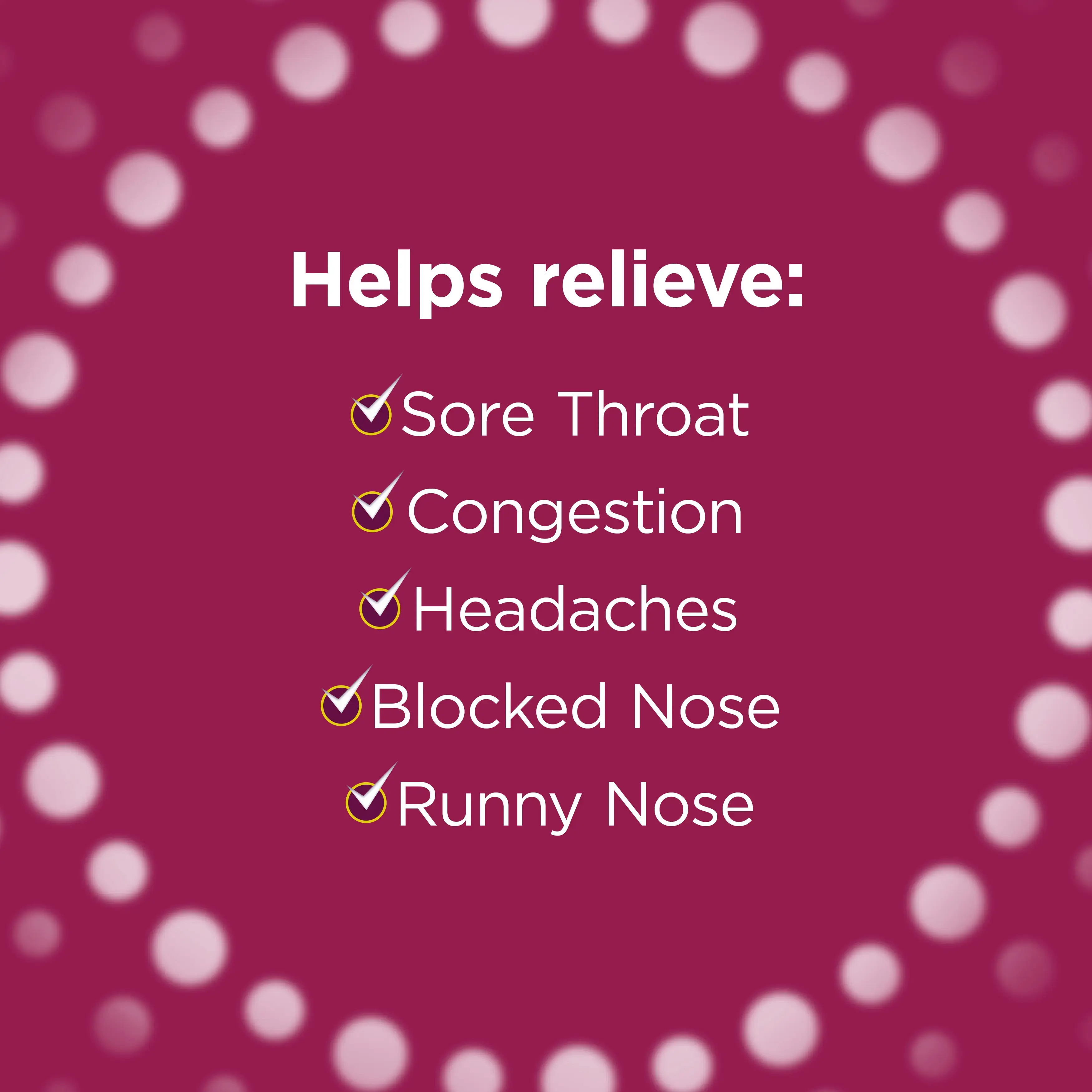 Image with the title: Helps relieve referring to Benylin's Cold & Flu Max Strength Capsules