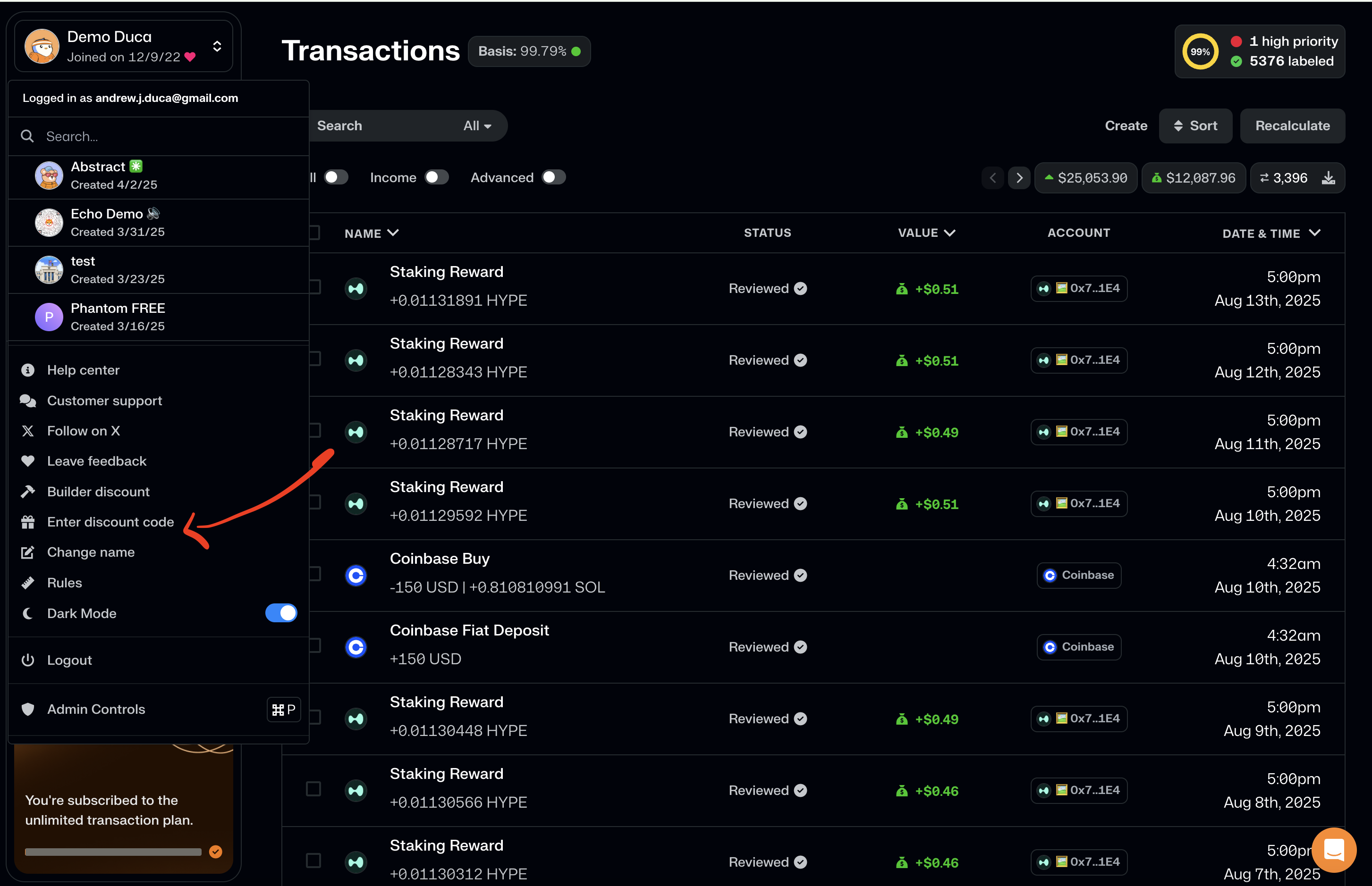 How to redeem discounts codes from Nansen for Awaken