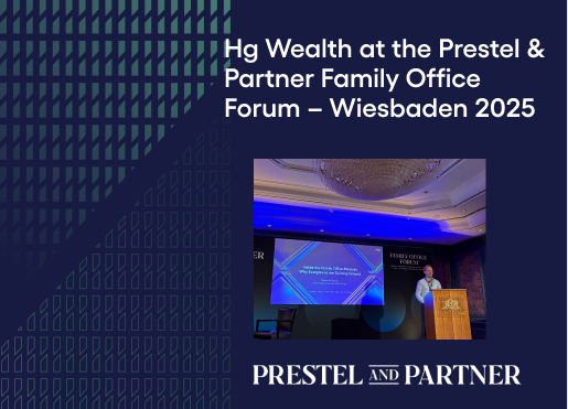 Georg N. Bundy of Hg Wealth presenting ‘Inside the Family Office Mindset: Why Evergreens are Gaining Ground’ at the Prestel & Partner Family Office Forum in Wiesbaden 2025.
