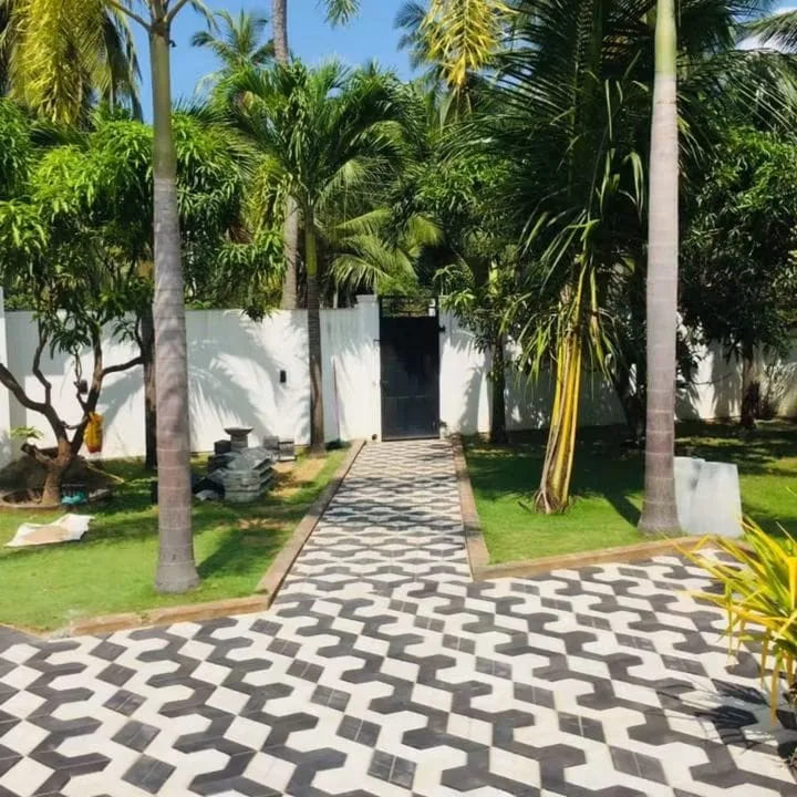 v shape rhombus paved