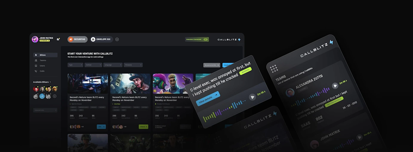 Gamified Real-Time Call Coaching Platform core feature showcase