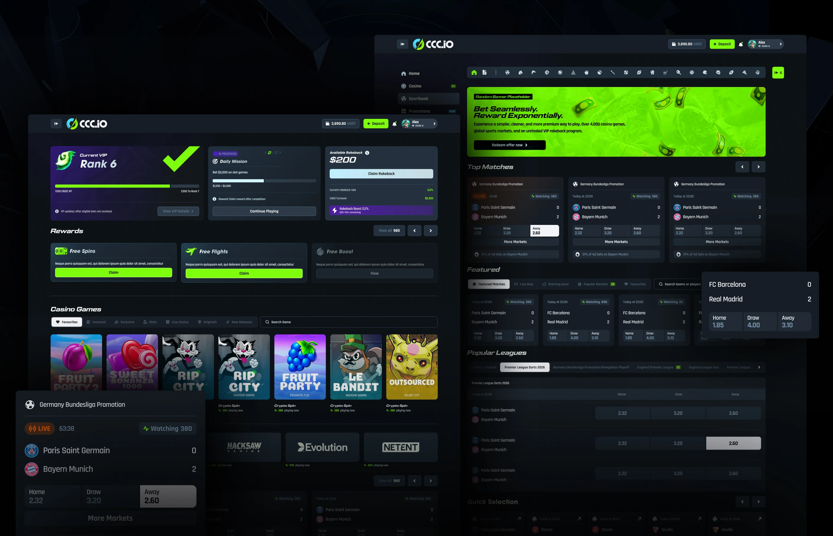 CCC IO Crypto Casino UX/UI & Brand Identity core feature showcase — 1