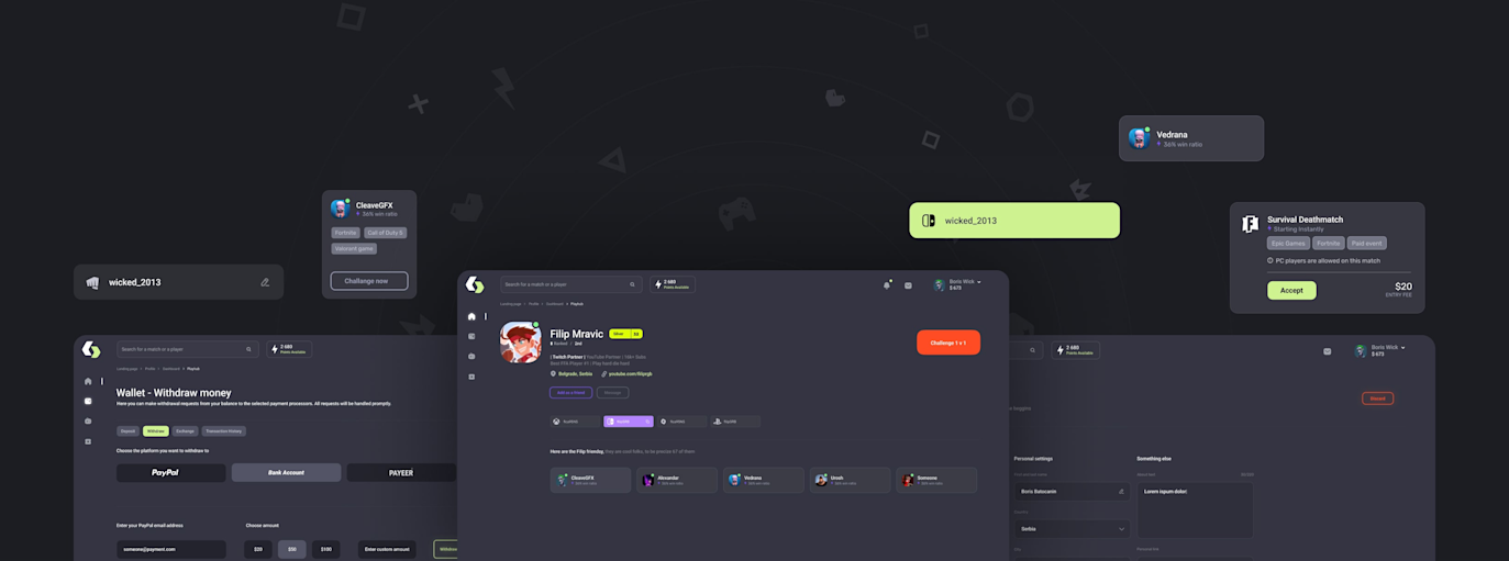 Competitive Gaming Platform for African Market core feature showcase