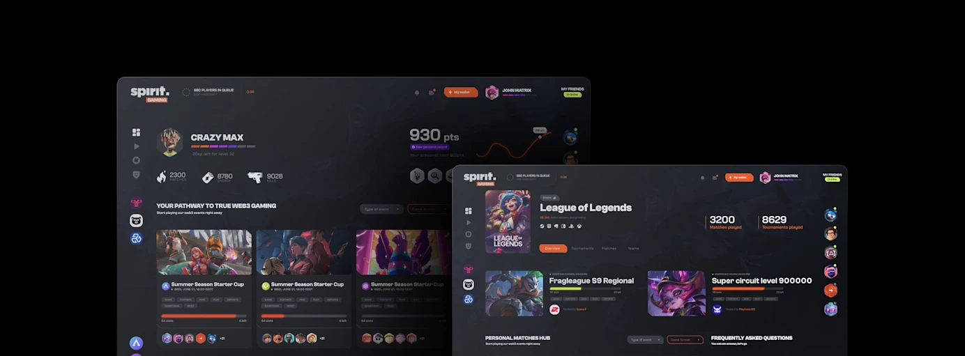 Web3 Gaming Platform core feature showcase