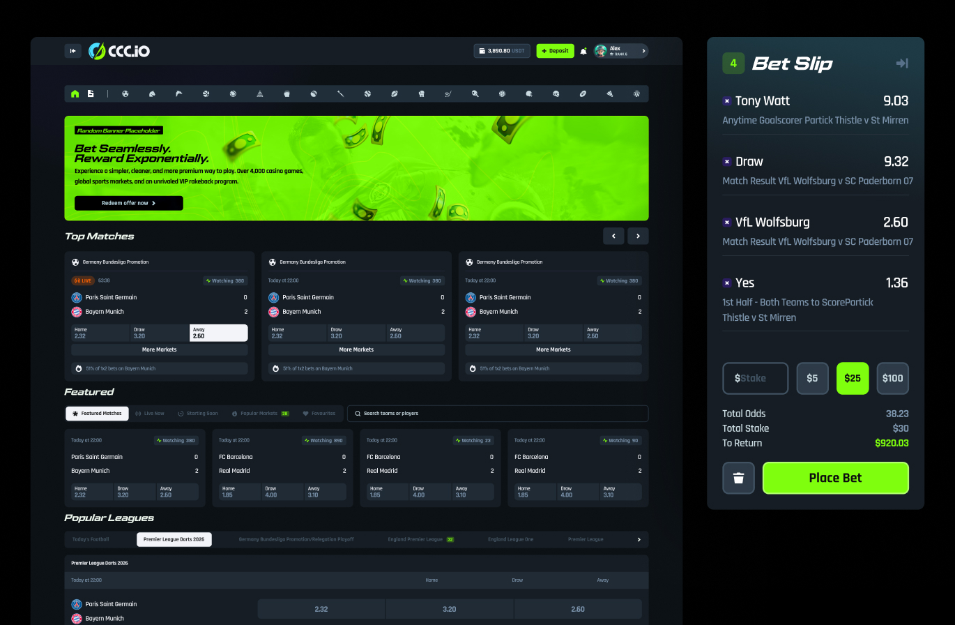 CCC IO Crypto Casino UX/UI & Brand Identity THE STORY BEHIND THE PROJECT design — screen 1