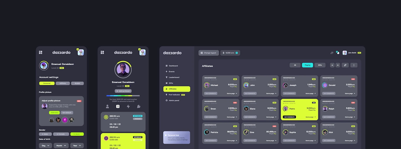 A Crypto Prediction and Trading Platform core feature showcase