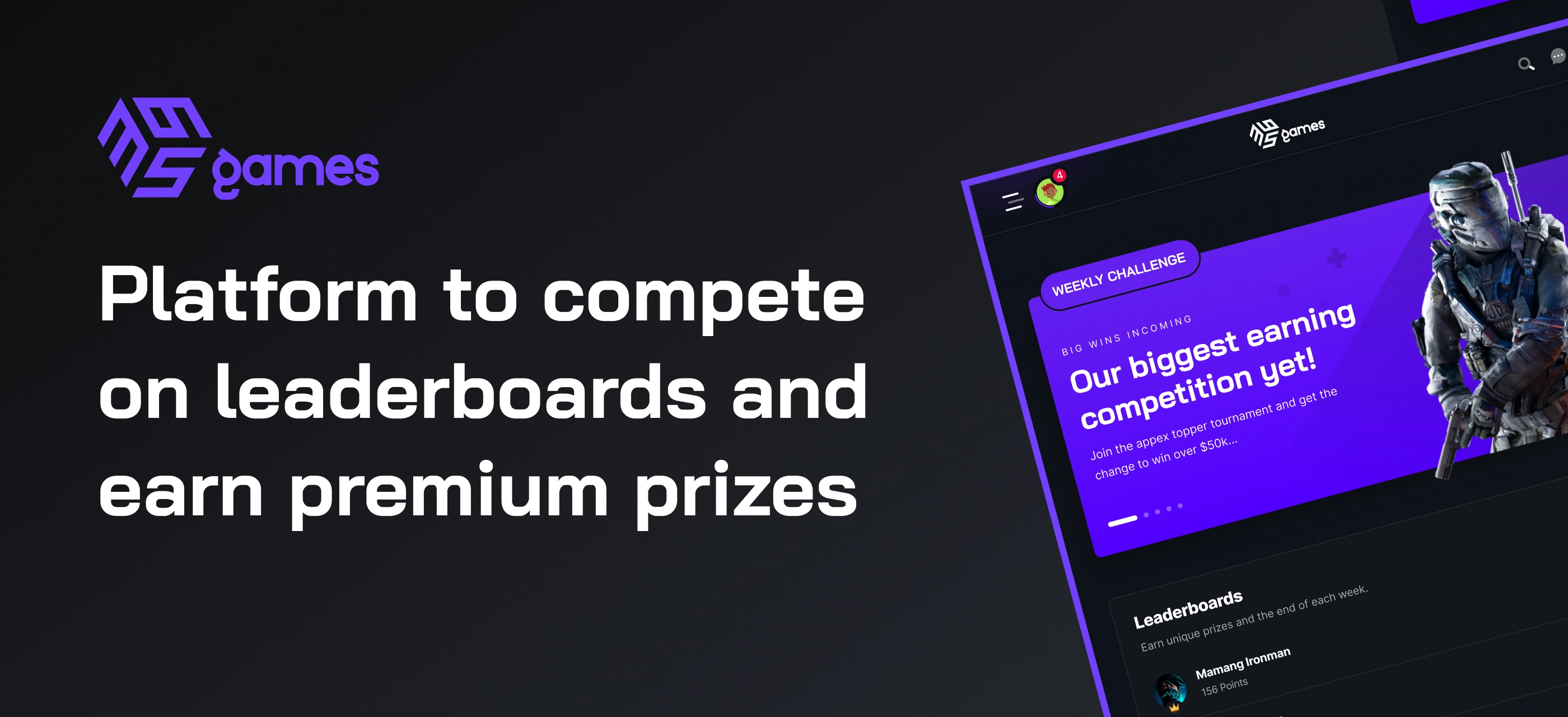 365games — a play to earn platform to compete on leaderboards and earn premium prizes