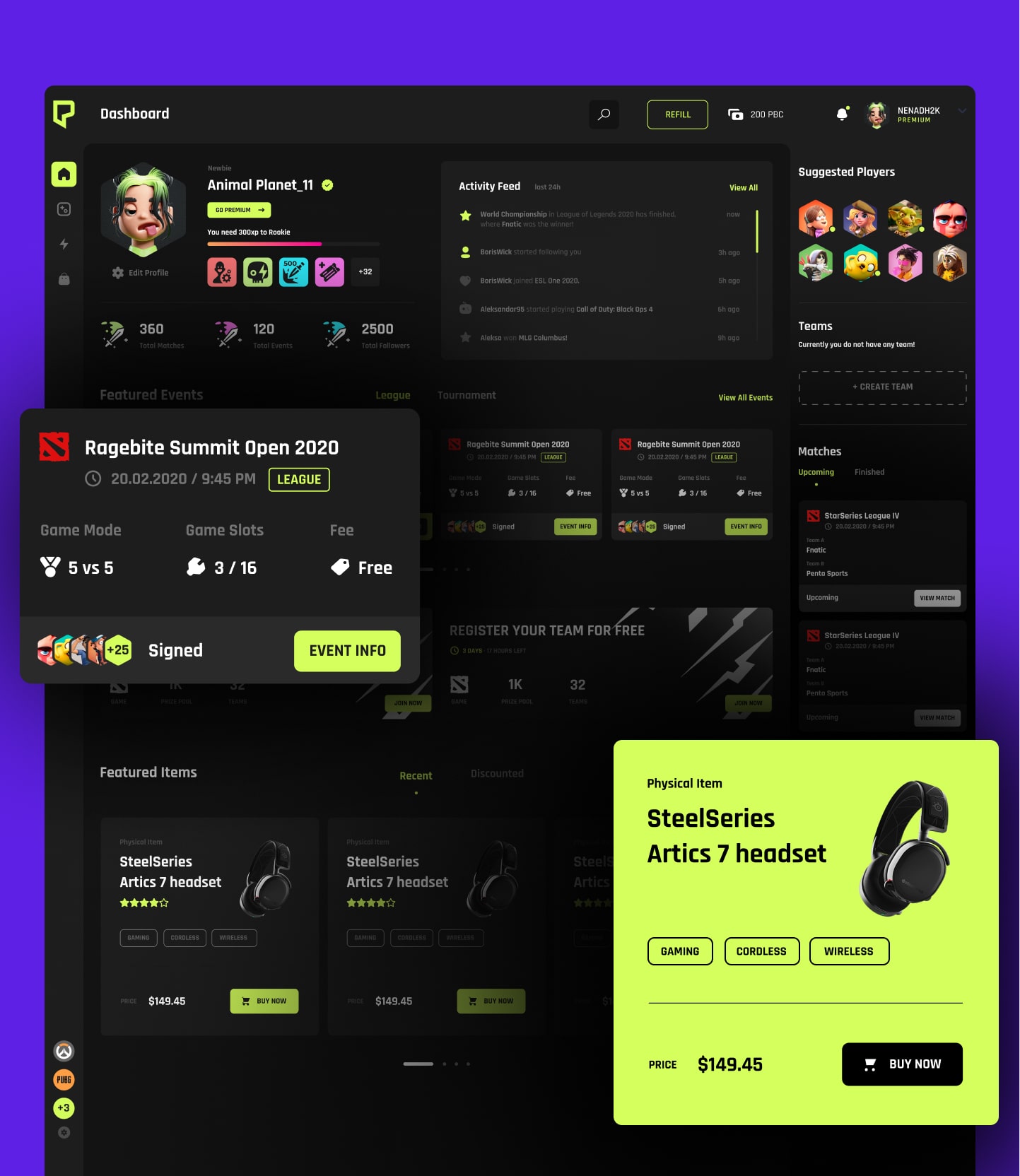  Instant Esports Platform as a Service project showcase