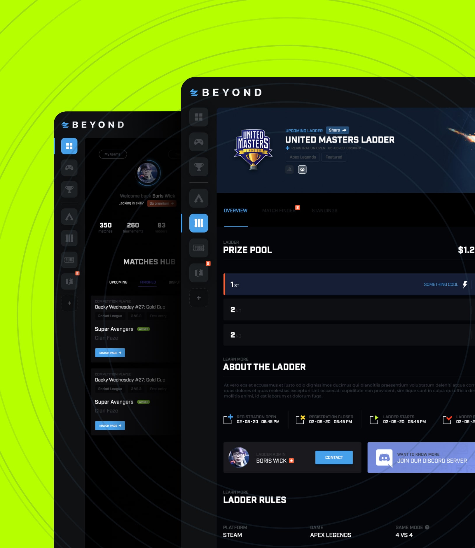 Esports Platform for Logitech project showcase