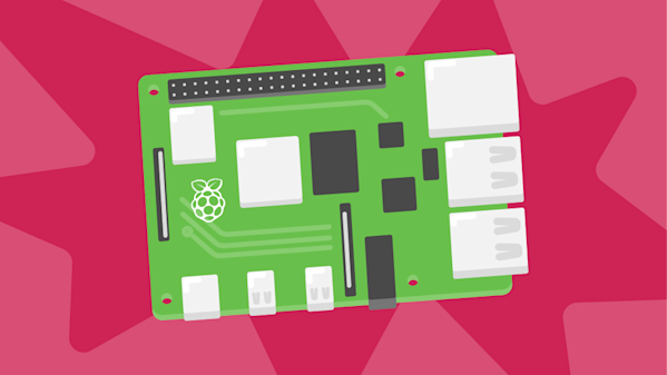 A graphic showing a Raspberry Pi board