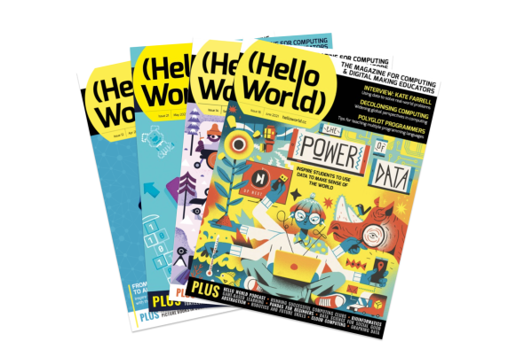 A selection of Hello World magazines