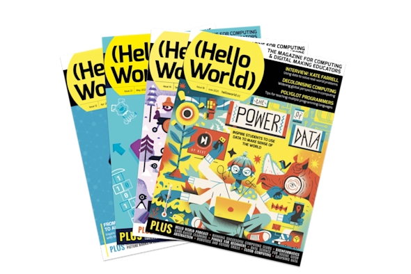 A selection of Hello World magazines