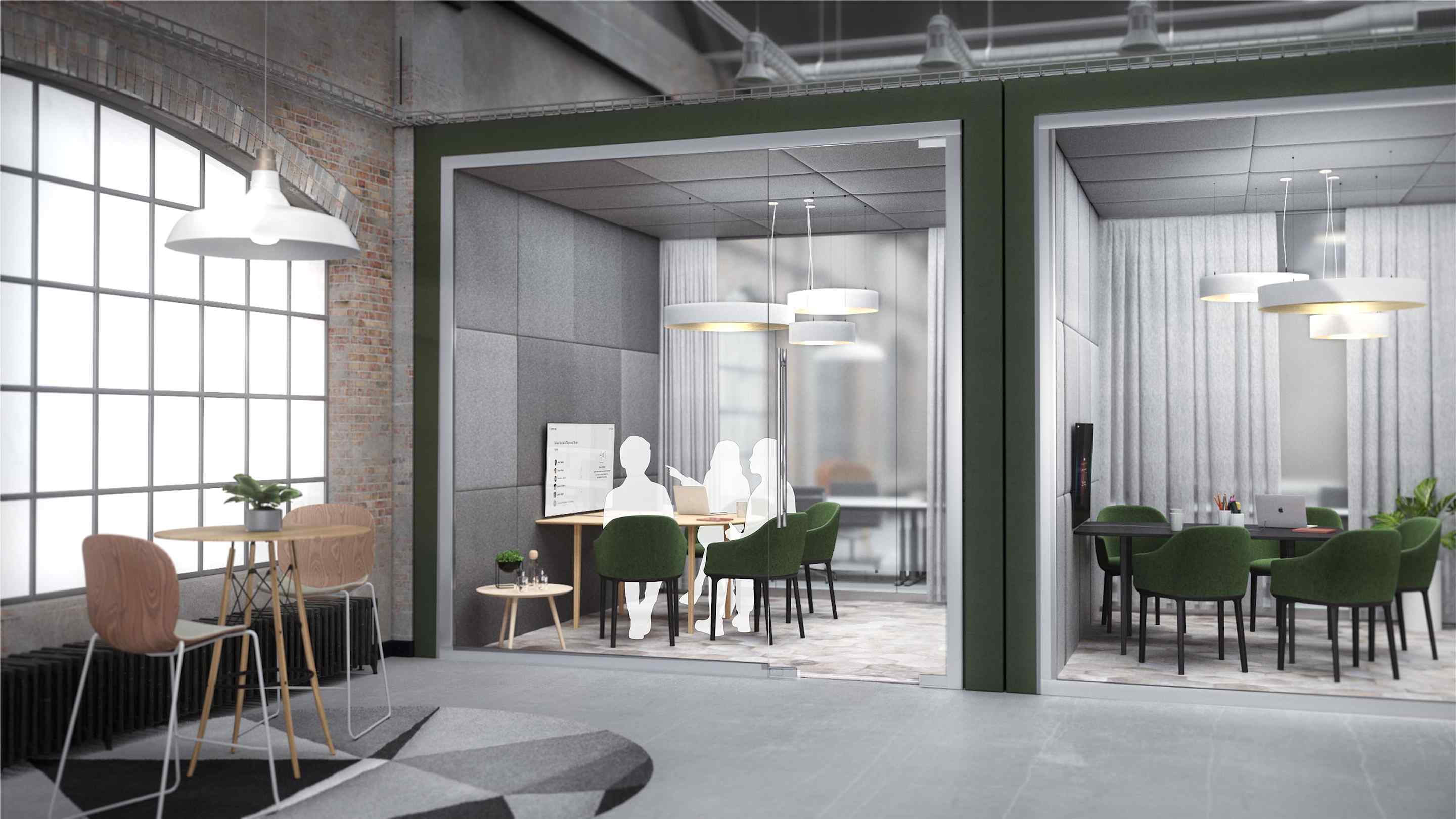 The Webex share in video meeting within a large huddle space