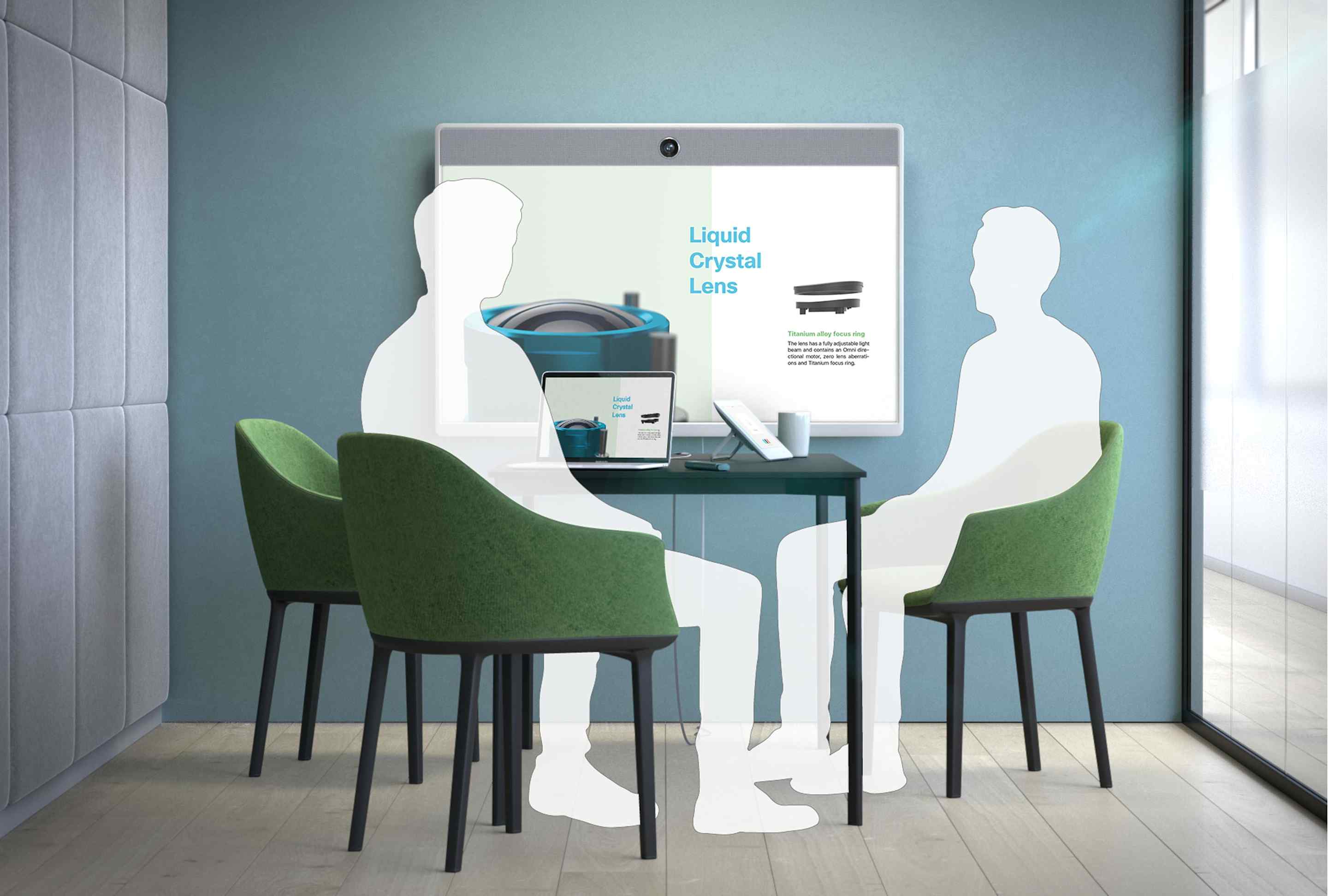 Cisco Webex Room 55 in a Local meeting within a Huddle Medium Room