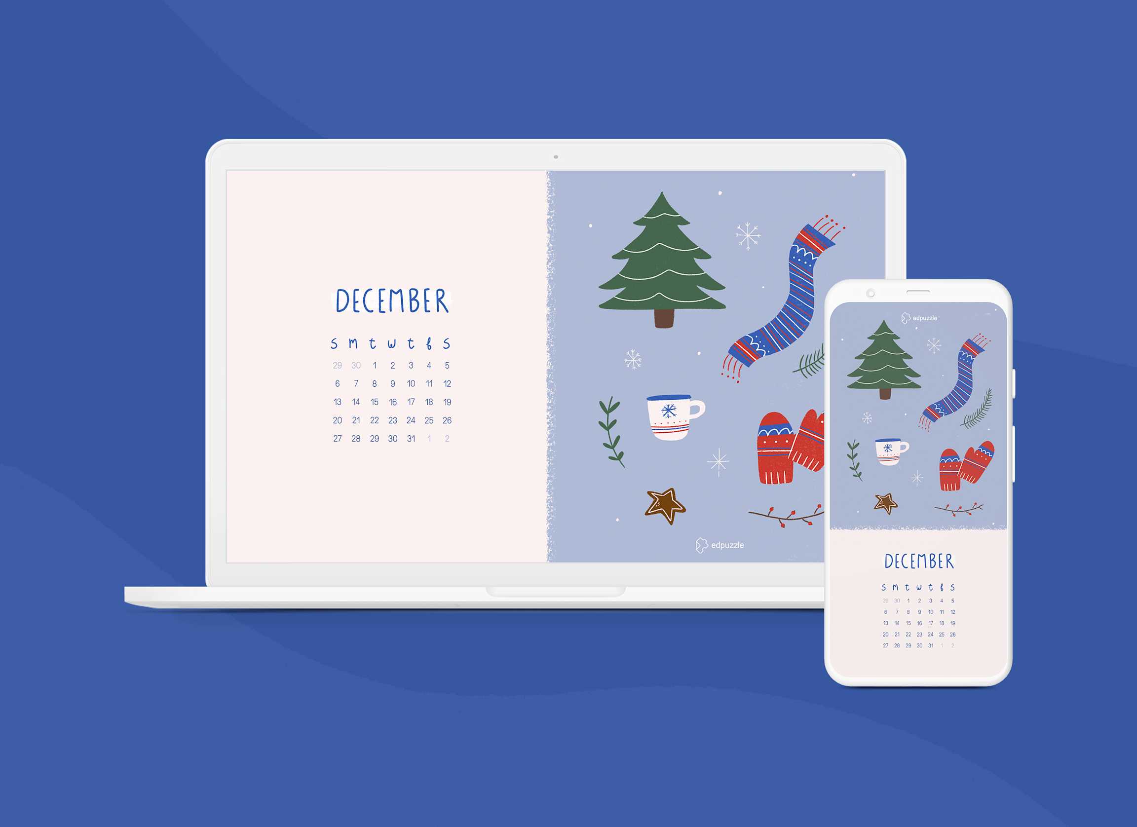 December Calendar Wallpaper | Edpuzzle Blog