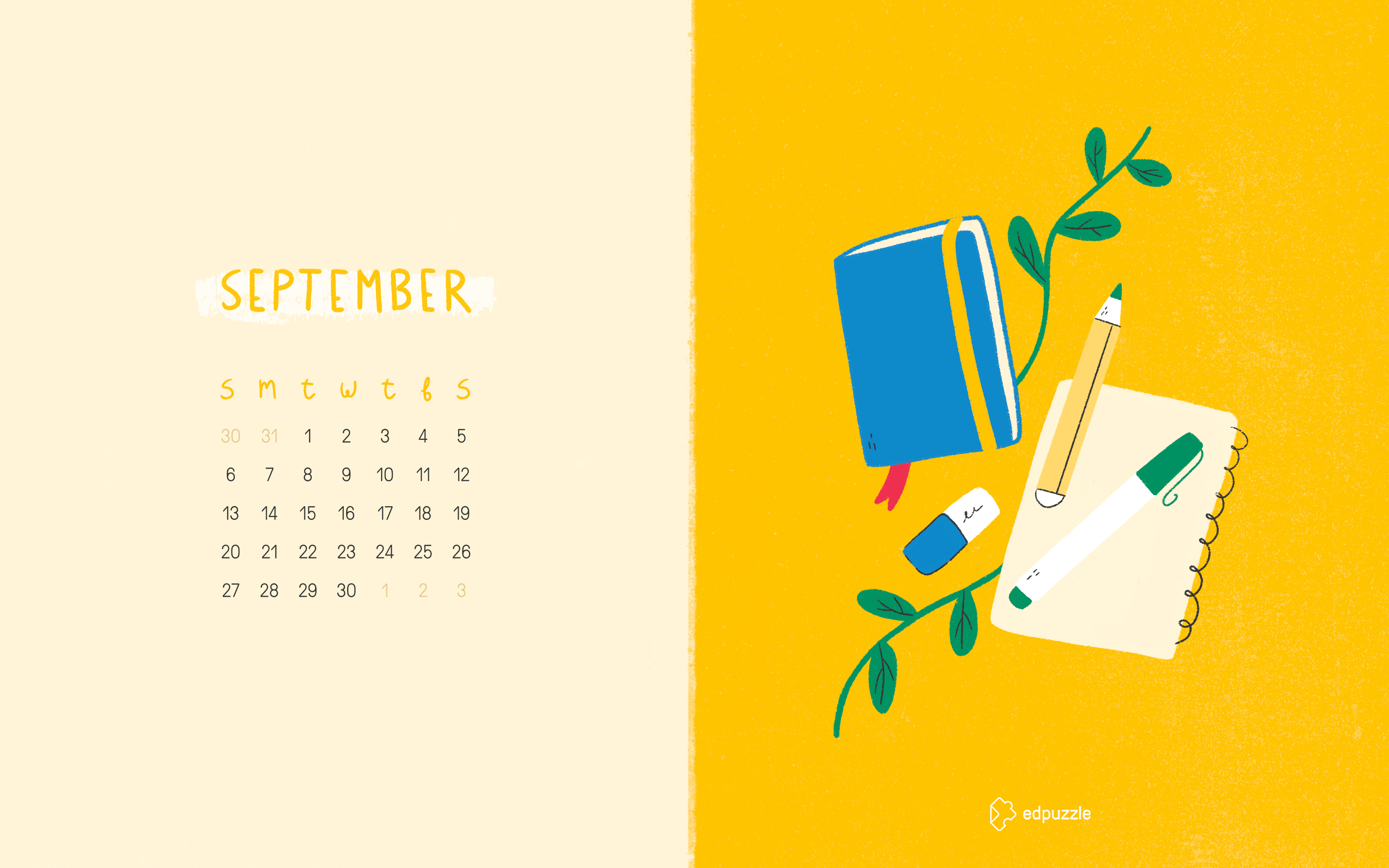 September Calendar 2020 Desktop