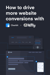 How to drive more website conversions with Clearbit and Mutiny book cover