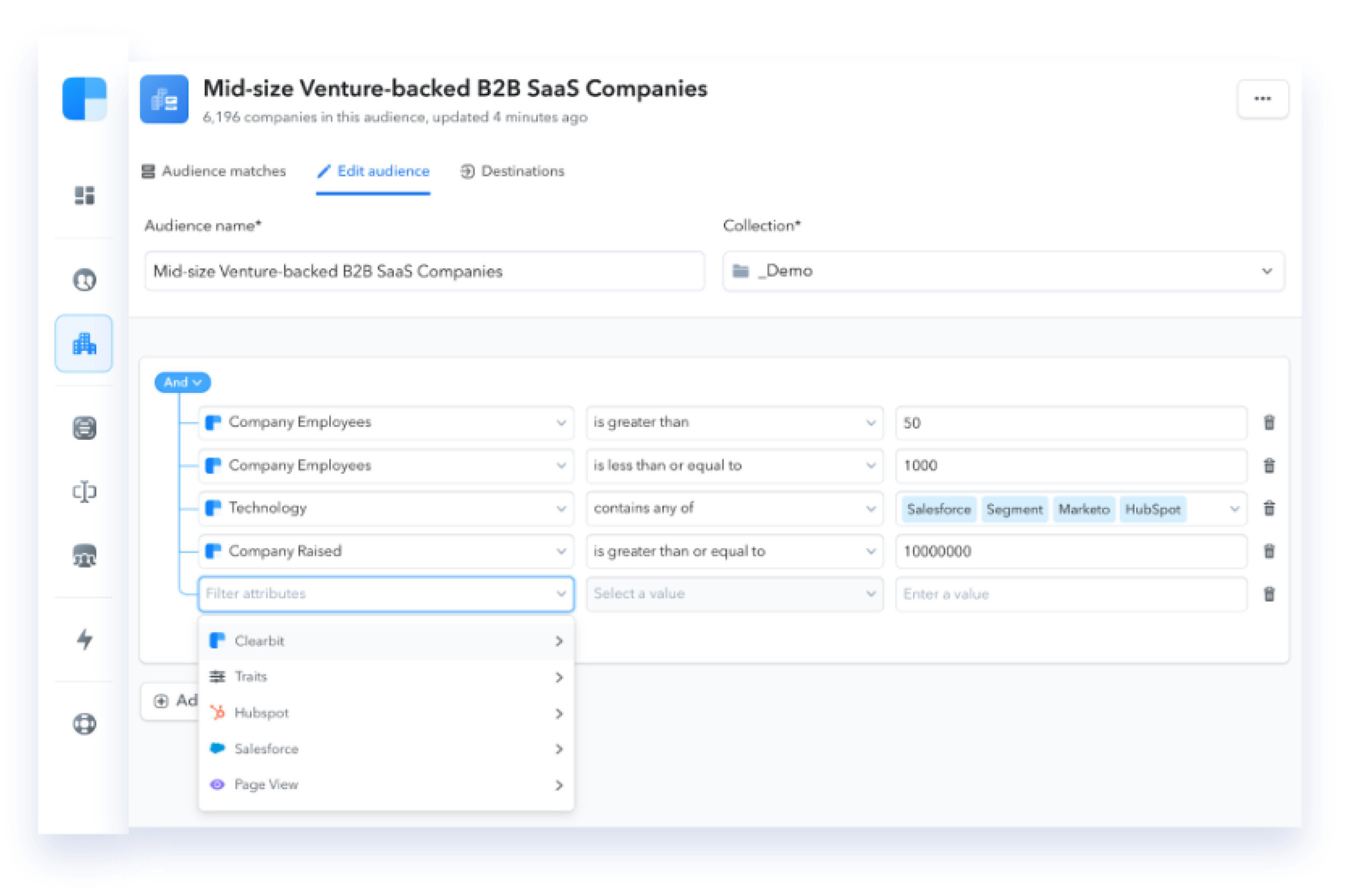 Clearbit Audience Builder